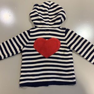 Baby Gap striped knit hooded sweater used